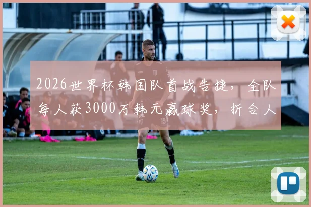 2026世界杯韩国队首战告捷，全队每人获3000万韩元赢球奖，折合人民币是多少？详解韩国足球奖金制度